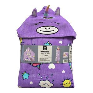 Rainbow Unicorn - Member's Mark Kids 100% Cotton Terry Cloth Hooded Towel With H